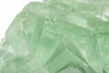 Green Cubic Fluorite Crystals with Phantoms - China #216302-3